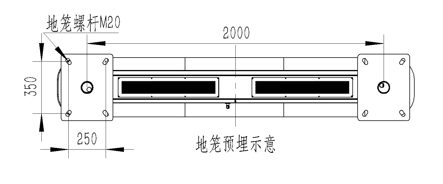 全彩屏負(fù)氧離子監(jiān)測(cè)站地籠預(yù)埋示意圖